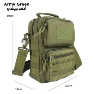 حقيبة متعددة الاستخدامات كروس للرجال، 30 × 14 × 20 سم - أخضر جيشي