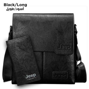 حقيبة كروس متعددة الاستخدامات مع أو بدون محفظة للرجال- أسود - طويل