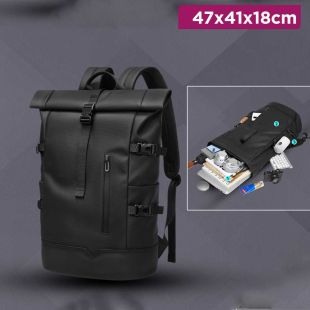 Expandable Backpack with Multiple Compartments - 47 x 41 x 18 cm