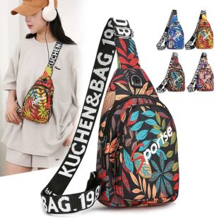 Oxford Sport Crossbody Bag with Colorful Design