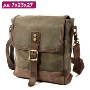 حقيبة كتف جلد للرجال - 27 × 23 × 7 سـم