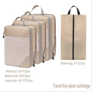 Portable Clothes Travel Organizing Mesh Bag 4Pcs Set