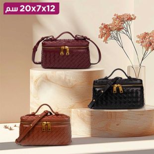 حقيبة صندوق عصرية مصنوعة يدويًا من الجلد الصناعي 12 × 7 × 20 سم