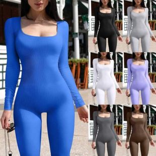 Slim Fit Long Sleeve Jumpsuit for Women