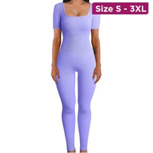 Slim Fit Short Sleeve Jumpsuit for Women