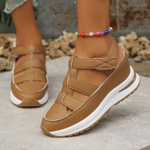 Roman Style Velcro Strap Sandals for Women