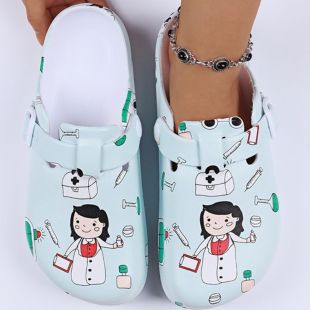 Comfortable Slippers with Nurse Design for Women