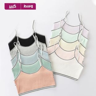 فيست قطني بناتي بحمالات رفيعة