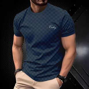 تيشيرت بطباعة Retro فاخر للرجال