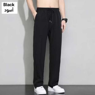 بنطلون مريح من قماش ناعم للرجال- مقاس XL