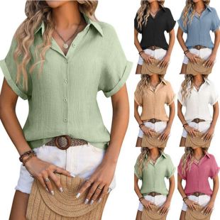 Elegant Pleated Casual Shirt for Women