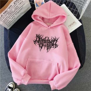 Soft Fleece-Lined Loose Hooded Sweatshirt for Women