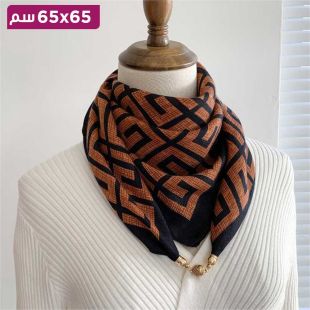 وشاح من البوليستر بتصميم حرف G للنساء 65 × 65 سم