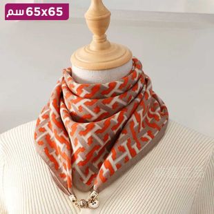 وشاح من البوليستر بتصميم حرف H للنساء 65 × 65 سم