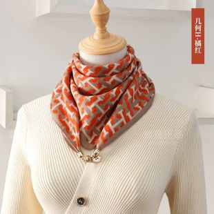 Polyester H Design Scarf for Women 65 x 65 cm