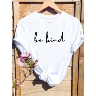 تيشيرت نسائي صيفي عصري برقبة مستديرة وأكمام قصيرة قصة فضفاضة