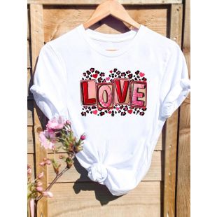 تيشيرت نسائي صيفي عصري برقبة مستديرة وأكمام قصيرة قصة فضفاضة