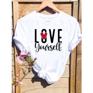 تيشيرت نسائي صيفي عصري برقبة مستديرة وأكمام قصيرة قصة فضفاضة