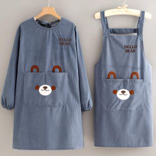 طقم مريلة مطبخ 2 قطعة بتصميم Bear للسيدات