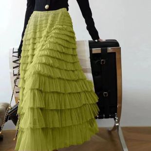 Elegant Tiered Mesh Skirt for Women