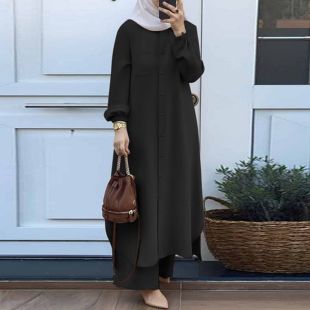 Arab Style Long Shirt and Pants Set for Women