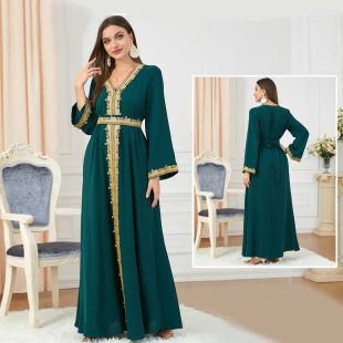 Women's Solid Long-Sleeve Dress