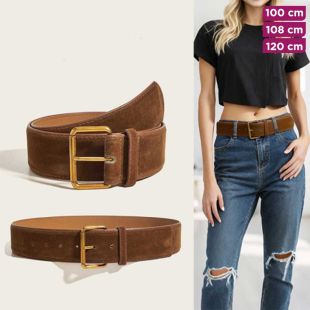 Leatherette Vintage Wide Waist Belt Decor for Women