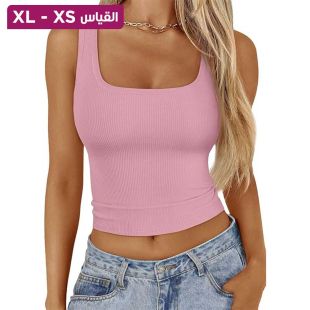 توب حمالة صدر قصيرة بياقة مربعة للسيدات