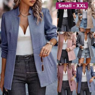 Wool Knit Simple Long-Sleeve Cardigan for Women