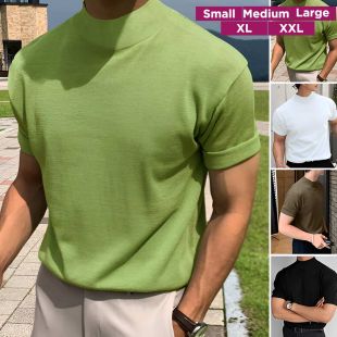تيشيرت نصف كم برقبة للرجال