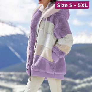 Winter Warm Fleece Zipper Hooded Loose-Fit