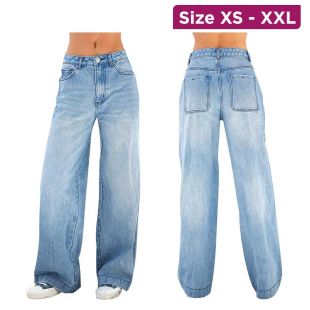 High-Waist Wide Leg Jeans For Women