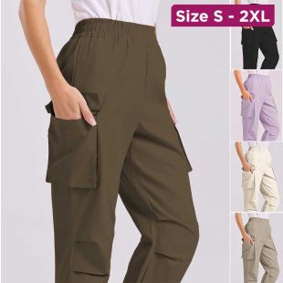 European Style Multi-Pocket Casual Trousers For Women