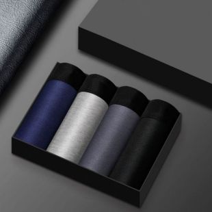 شورت قطن داخلي مضاد للبكتيريا للرجال - 4 حبات-XL