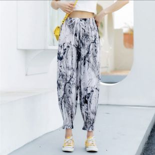 بنطلون حرير صيفي فضفاض للسيدات