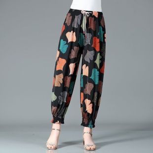 بنطلون حرير صيفي فضفاض أنيق للسيدات