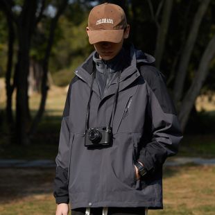 جاكيت خارجي متعدد الوظائف 3 في 1 مقاوم للماء والرياح للرجال