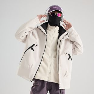 طقم جاكيت قطعتين مقاوم للماء بغطاء رأس للأنشطة الخارجية