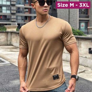 Slim Fit Mesh Crew Neck T-Shirt Men's