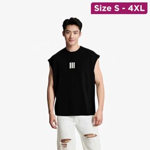 Casual Loose Sleeveless Cotton Sports T-Shirt For Men
