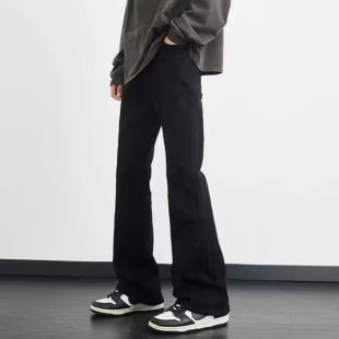 Elegant Straight Wide Denim Jeans for Men