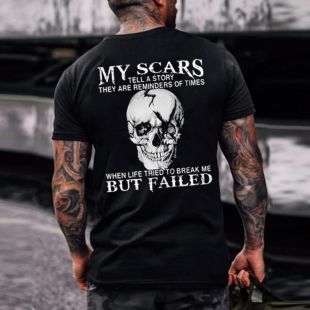 Men's Casual Summer T-Shirt with 3D Back Design