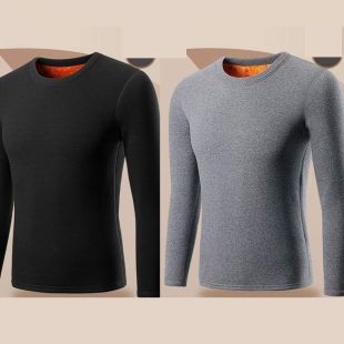Long-sleeve Fleece Warm T-shirt for Men