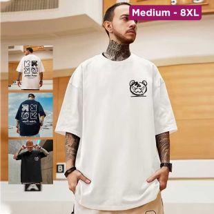 تيشيرت فضفاض نصف كم للرجال