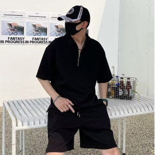 Luxury Embroidered Polo & Shorts Set for Men