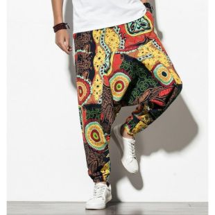 Men’s Loose Artistic Print Pants