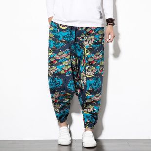 Men’s Loose Pants with a Modern Artistic Design