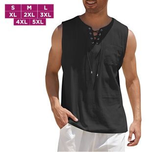 تيشيرت قطن بأربطة أنيقة للرجال