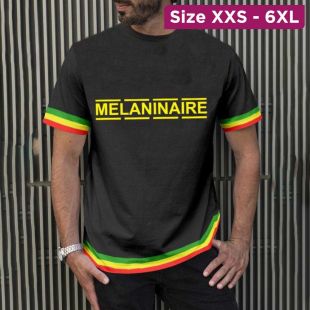 Men’s Summer Casual T-Shirt with MELANINAIRE Print
