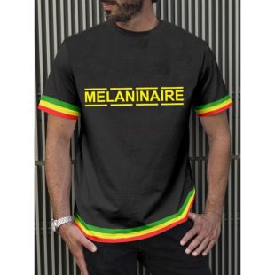 Men’s Summer Casual T-Shirt with MELANINAIRE Print